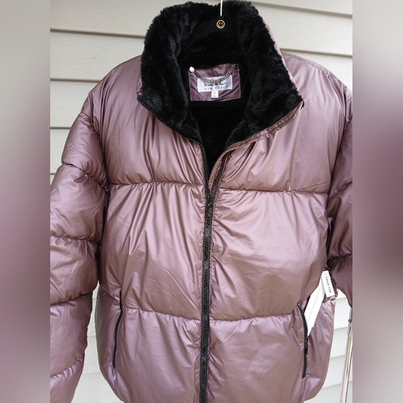 NWTNicole Miller NY Metallic Purple Mauve Women's Puffer Jacket 3X Remaining NWT - Picture 6 of 10